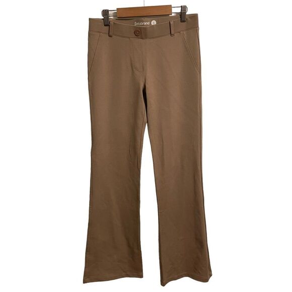 Betabrand Boot Cut Classic Dress Yoga Pants in Khaki Twill Size Small - Picture 1 of 8